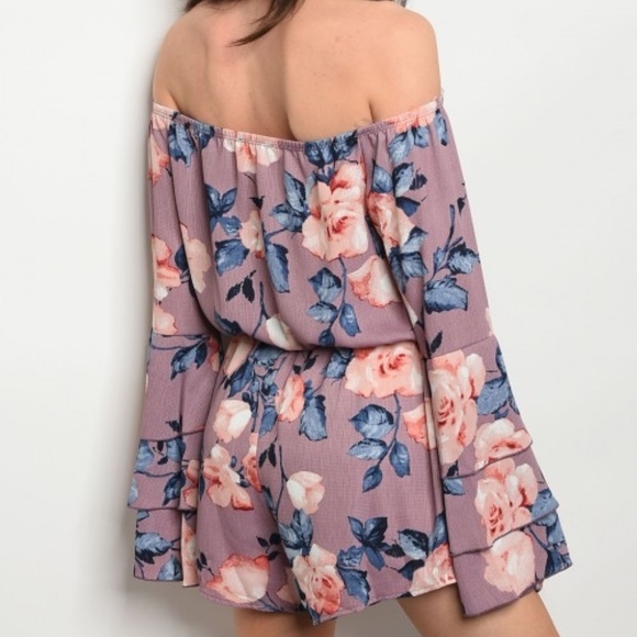 Last 1! Lavender Floral romper! - Picture 4 of 8